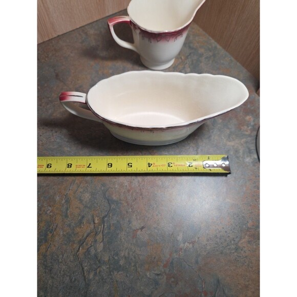 Royal National Brotherhood Operative Potters Gravy &/Creamer Hand Painted - Picture 10 of 13